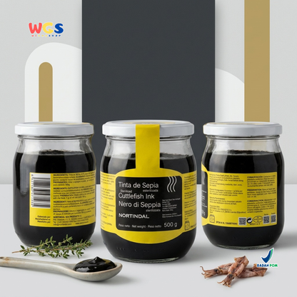 Nortindal Tinta de Sepia Cuttlefish Ink 500g – Authentic Spanish Sterile Squid Ink for Paella &amp; Pasta