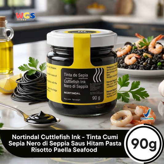 Nortindal Cuttlefish Ink 90g - Tinta Cumi Sepia Nero di Seppia Saus Hitam Pasta Risotto Paella Seafood