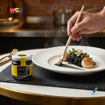 Nortindal Cuttlefish Ink 90g - Tinta Cumi Sepia Nero di Seppia Saus Hitam Pasta Risotto Paella Seafood