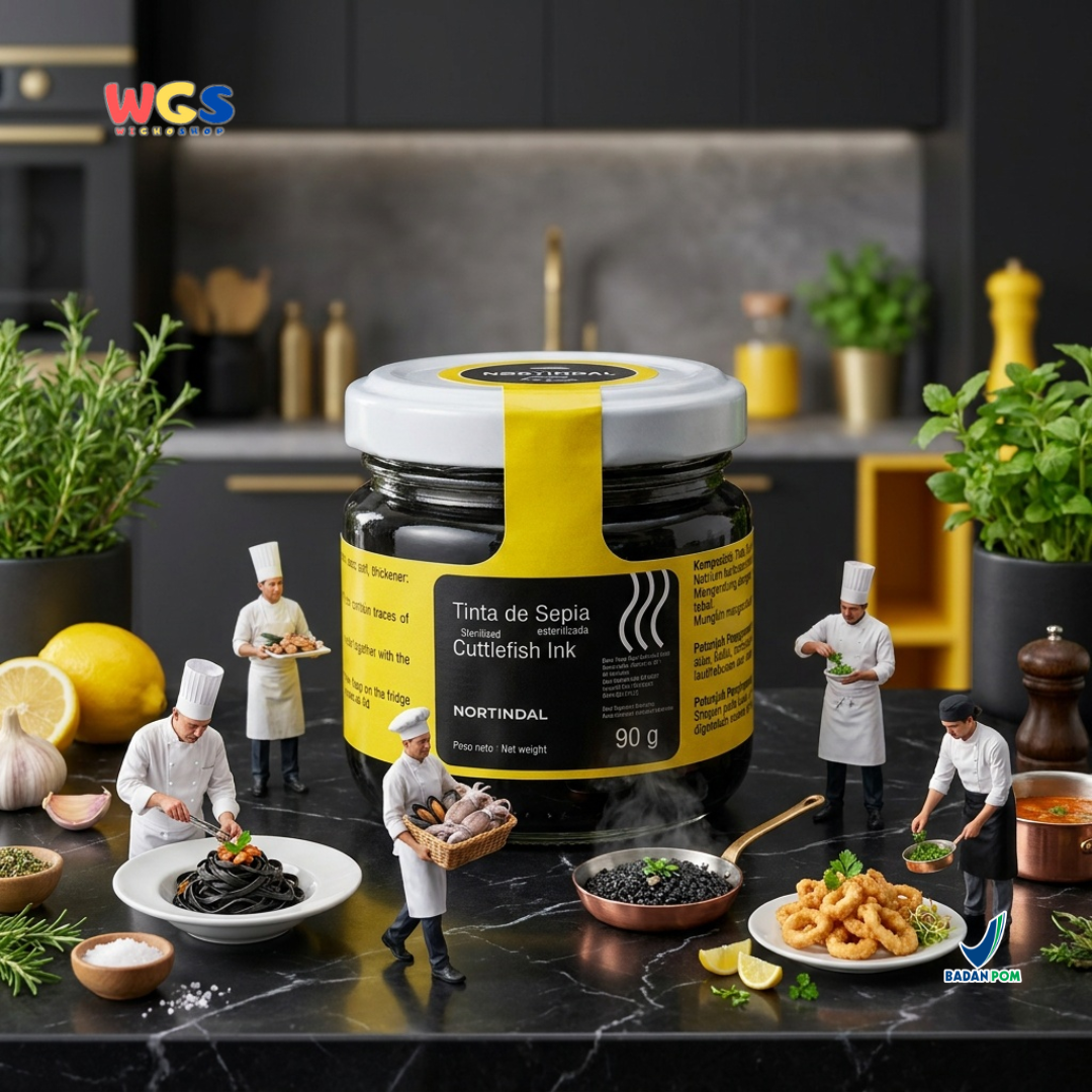 Nortindal Cuttlefish Ink 90g - Tinta Cumi Sepia Nero di Seppia Saus Hitam Pasta Risotto Paella Seafood