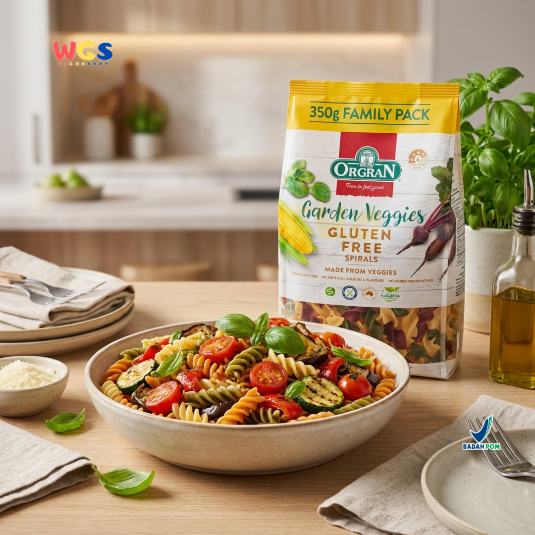 Orgran Garden Veggies Gluten Free Spirals 350g - Pasta Spiral Bebas Gluten