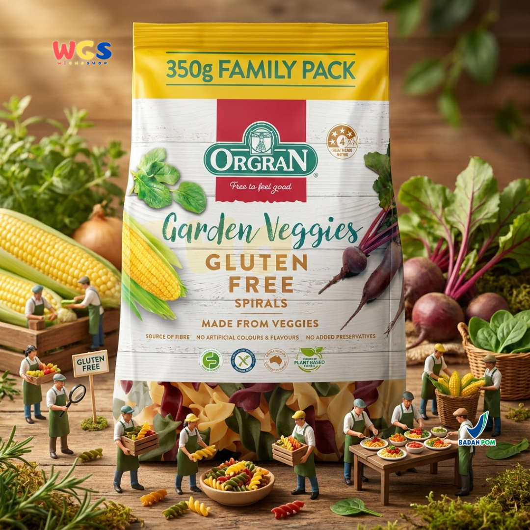 Orgran Garden Veggies Gluten Free Spirals 350g - Pasta Spiral Bebas Gluten