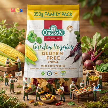 Orgran Garden Veggies Gluten Free Spirals 350g - Pasta Spiral Bebas Gluten