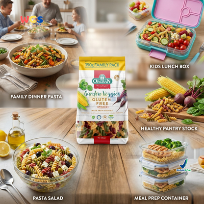 Orgran Garden Veggies Gluten Free Spirals 350g - Pasta Spiral Bebas Gluten