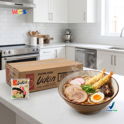 Orient Udon Fresh Japanese Noodle 200g x 24 Pack - Mie Udon Jepang Segar