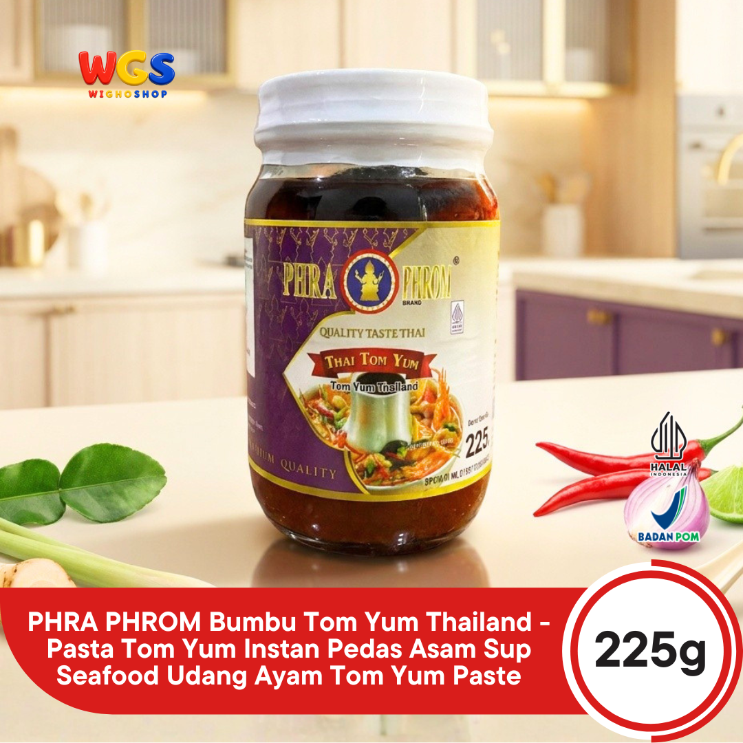 PHRA PHROM Bumbu Tom Yum Thailand 225g - Pasta Tom Yum Instan Pedas Asam Sup Seafood Udang Ayam Tom Yum Paste