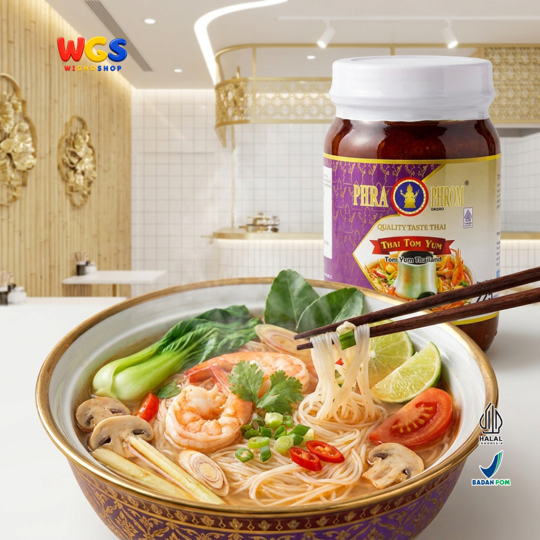 PHRA PHROM Bumbu Tom Yum Thailand 225g - Pasta Tom Yum Instan Pedas Asam Sup Seafood Udang Ayam Tom Yum Paste
