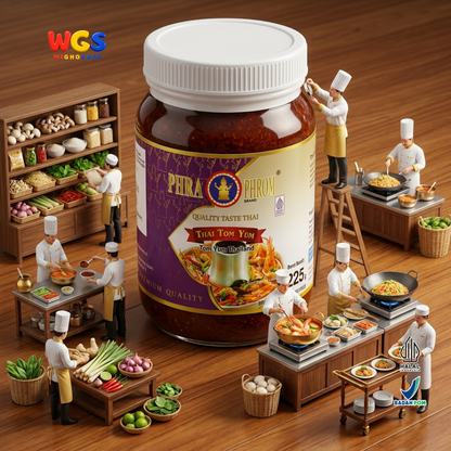 PHRA PHROM Bumbu Tom Yum Thailand 225g - Pasta Tom Yum Instan Pedas Asam Sup Seafood Udang Ayam Tom Yum Paste