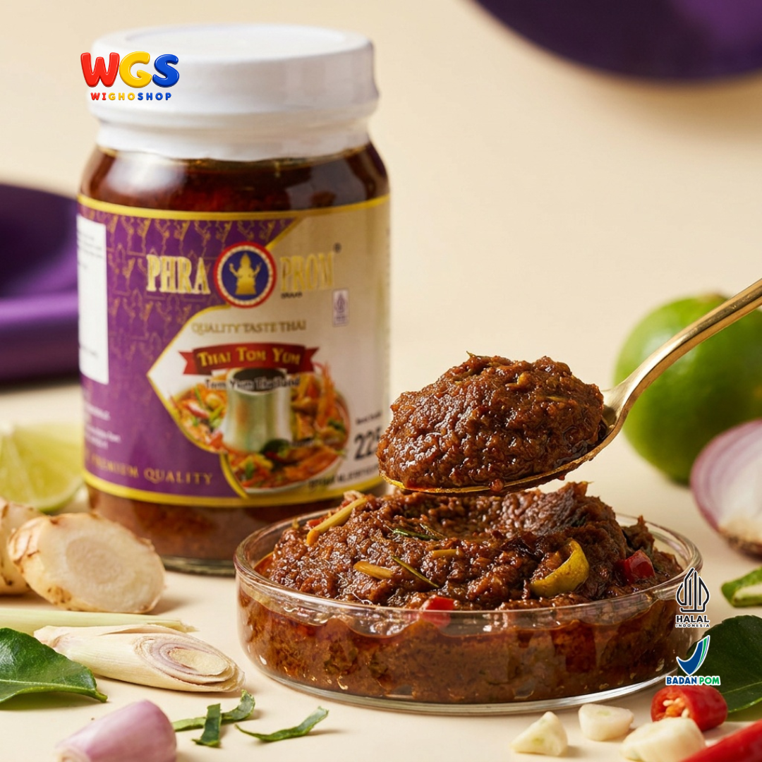 PHRA PHROM Bumbu Tom Yum Thailand 225g - Pasta Tom Yum Instan Pedas Asam Sup Seafood Udang Ayam Tom Yum Paste
