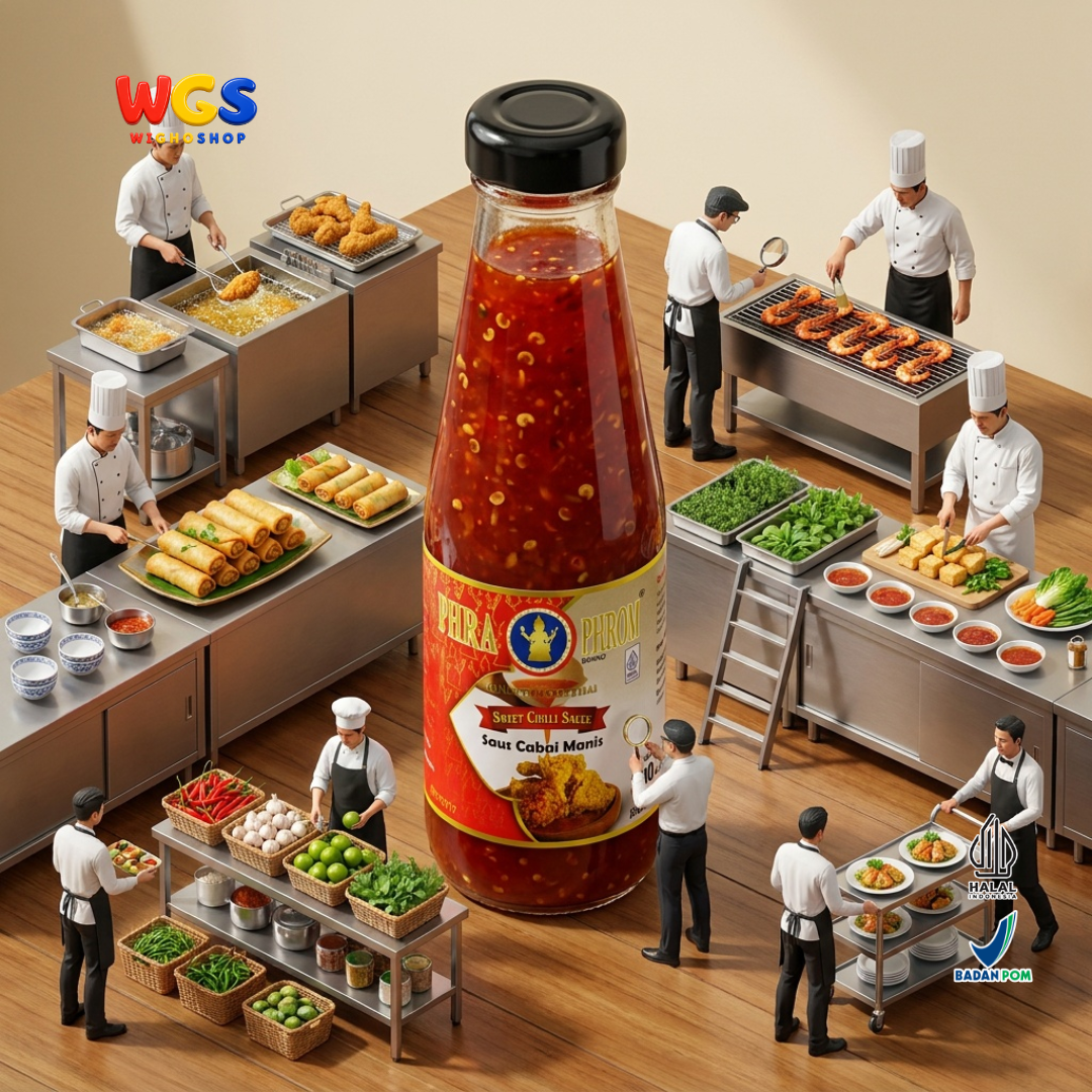 PHRA PHROM Saus Cabai Manis 200ml - Sweet Chilli Sauce Thailand Saus Cocolan Ayam Goreng Dimsum Lumpia Seafood