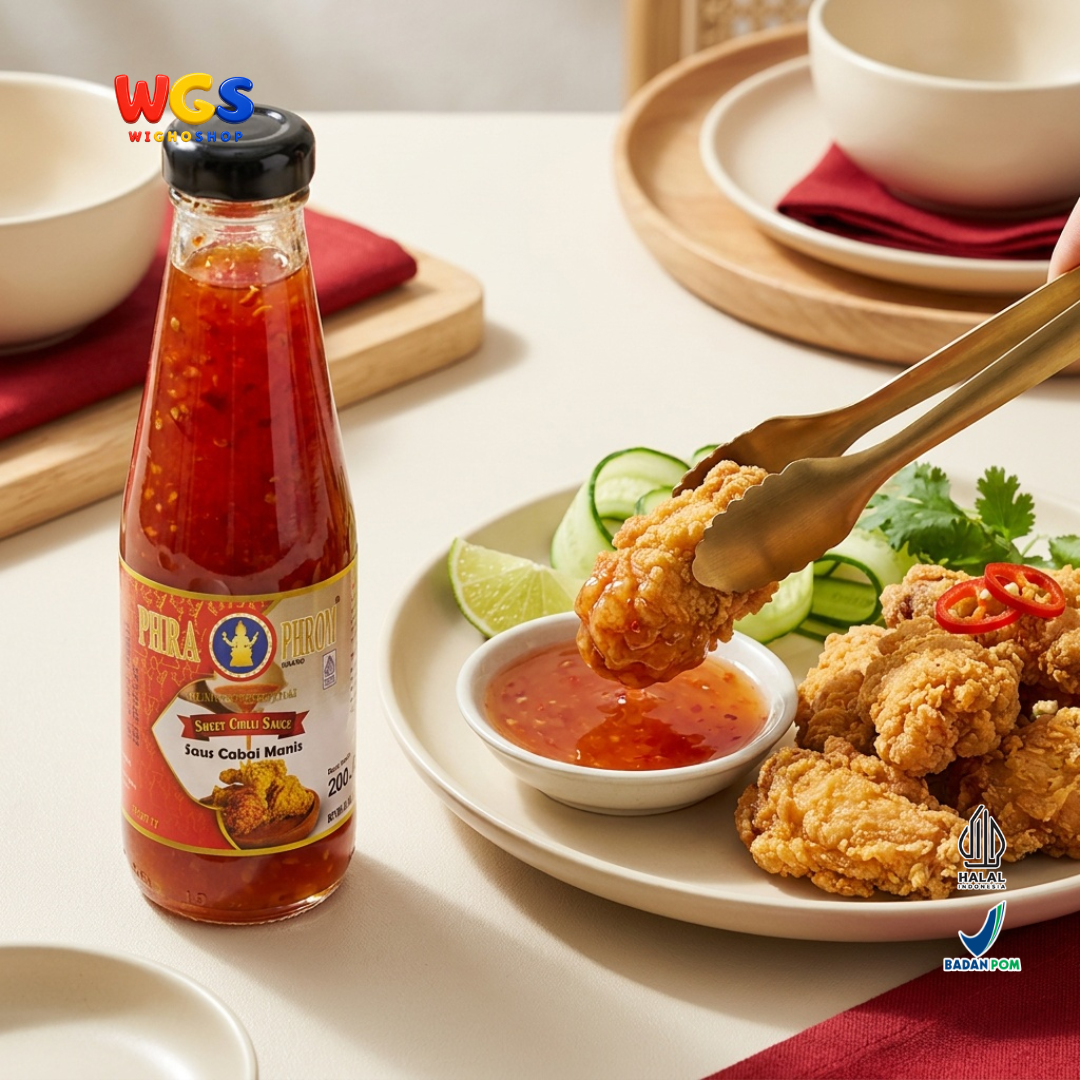 PHRA PHROM Saus Cabai Manis 200ml - Sweet Chilli Sauce Thailand Saus Cocolan Ayam Goreng Dimsum Lumpia Seafood
