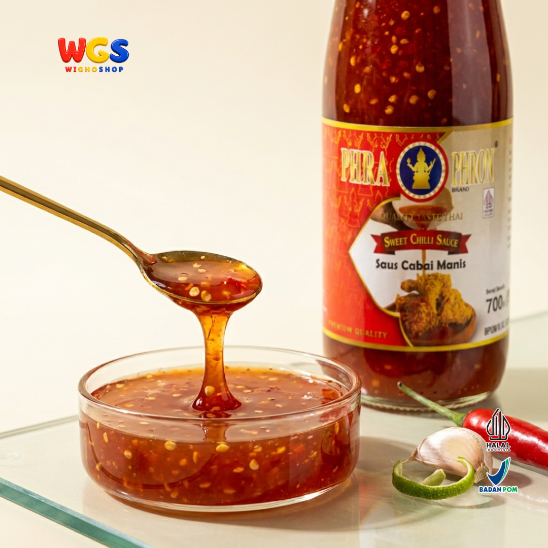 PHRA PHROM Saus Cabai Manis 700ml - Sweet Chilli Sauce Thailand Saus Cocolan Ayam Goreng Dimsum Lumpia Seafood