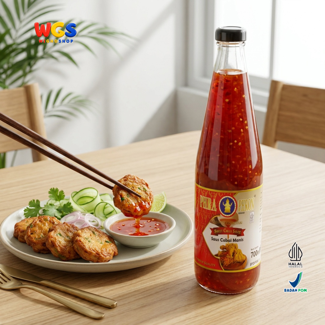 PHRA PHROM Saus Cabai Manis 700ml - Sweet Chilli Sauce Thailand Saus Cocolan Ayam Goreng Dimsum Lumpia Seafood