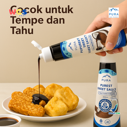 PURA Kecap Manis Kelapa Purest Sweet Sauce 200ml Rendah Gula Organik Bebas Kedelai
