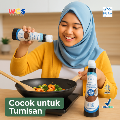 PURA Kecap Manis Kelapa Purest Sweet Sauce 200ml Rendah Gula Organik Bebas Kedelai