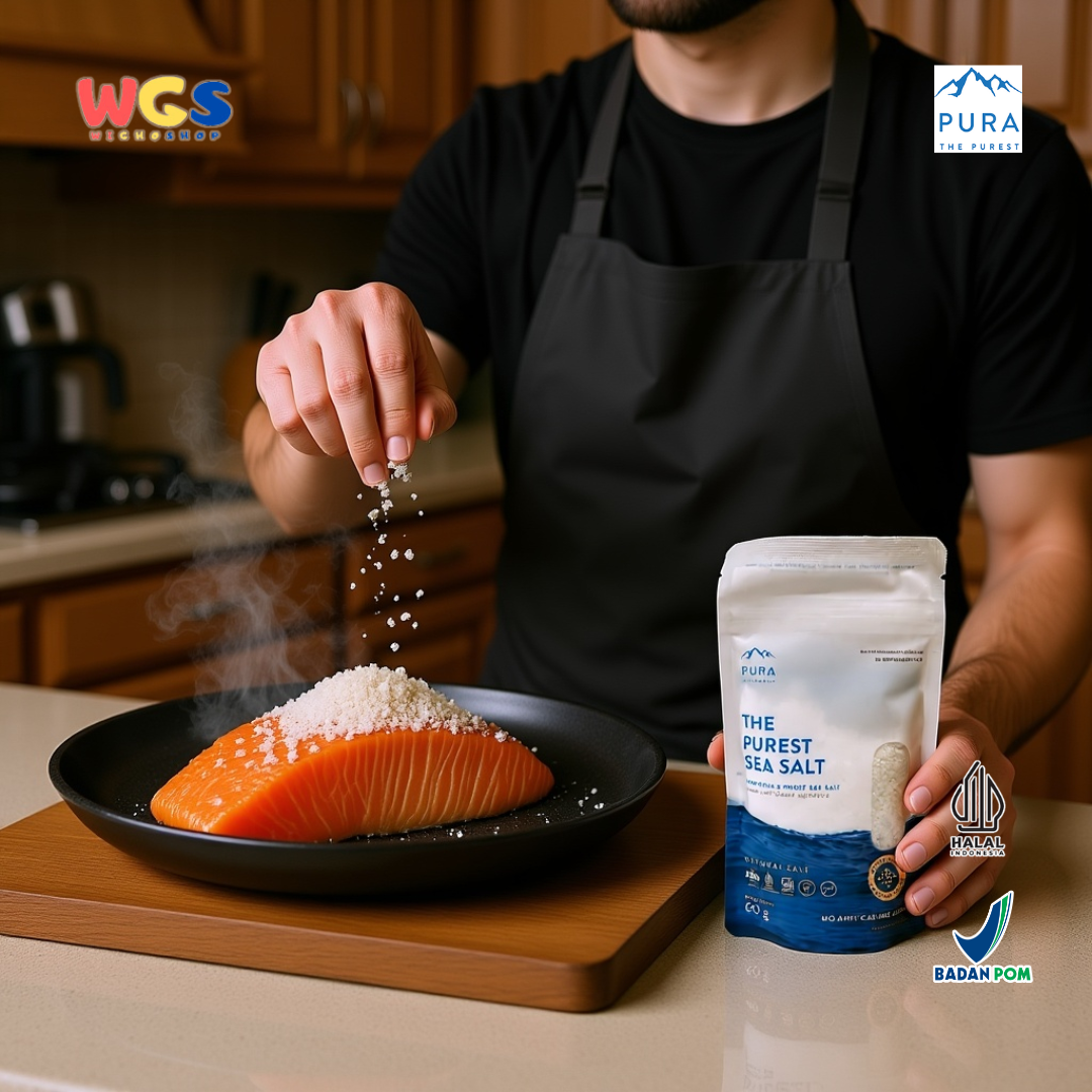 PURA The Purest Sea Salt 60g (Garam Laut Alami Premium Tanpa Zat Anti Menggumpal)