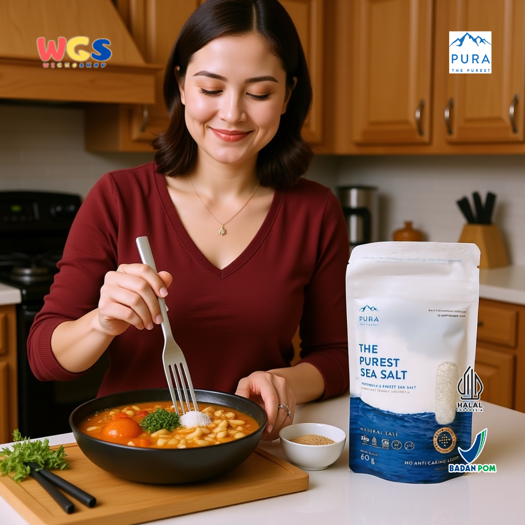 PURA The Purest Sea Salt 60g (Garam Laut Alami Premium Tanpa Zat Anti Menggumpal)