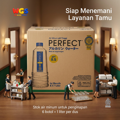 Perfect Alkaline Water 1 Liter x 6 Botol - Air Minum Alkali pH 9.5 1 Dus
