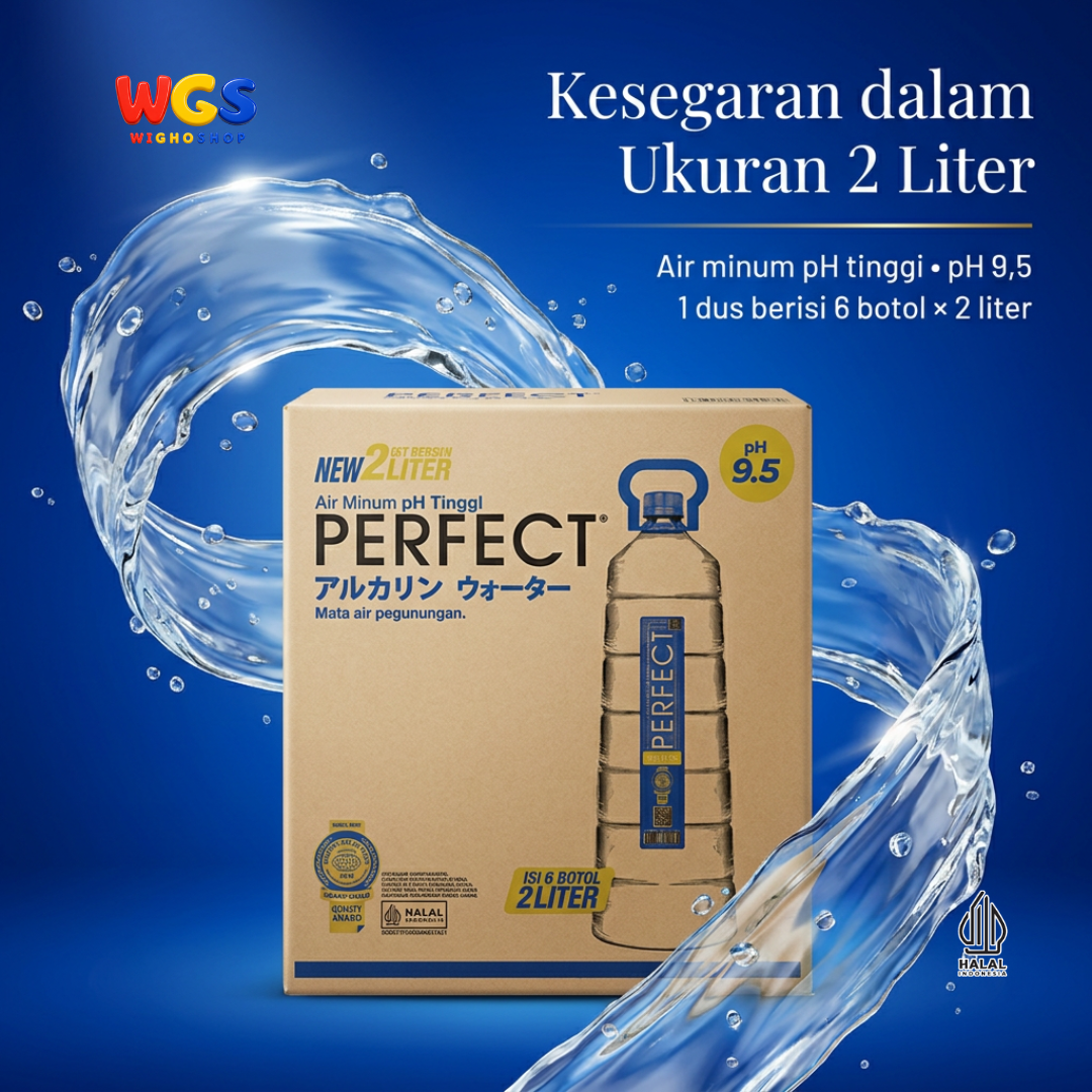 Perfect Alkaline Water pH 9.5 Mountain Spring Water - 6 bottles x 2000ml