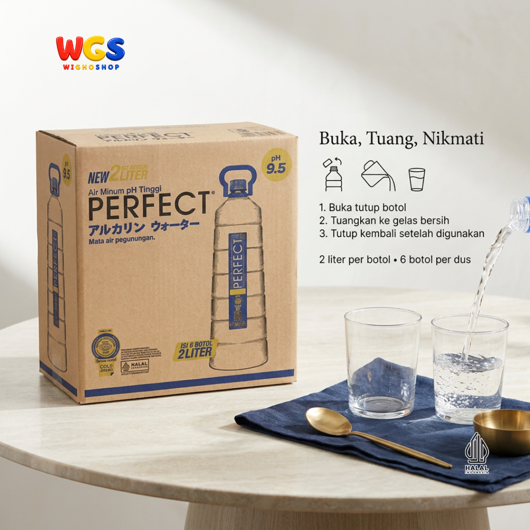 Perfect Alkaline Water pH 9.5 Mountain Spring Water - 6 bottles x 2000ml