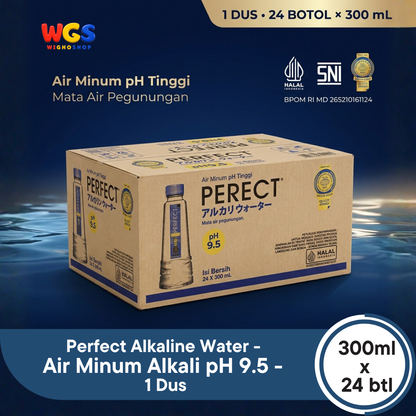 Perfect Alkaline Water 300ml x 24 Botol - Air Minum Alkali pH 9.5 1 Dus
