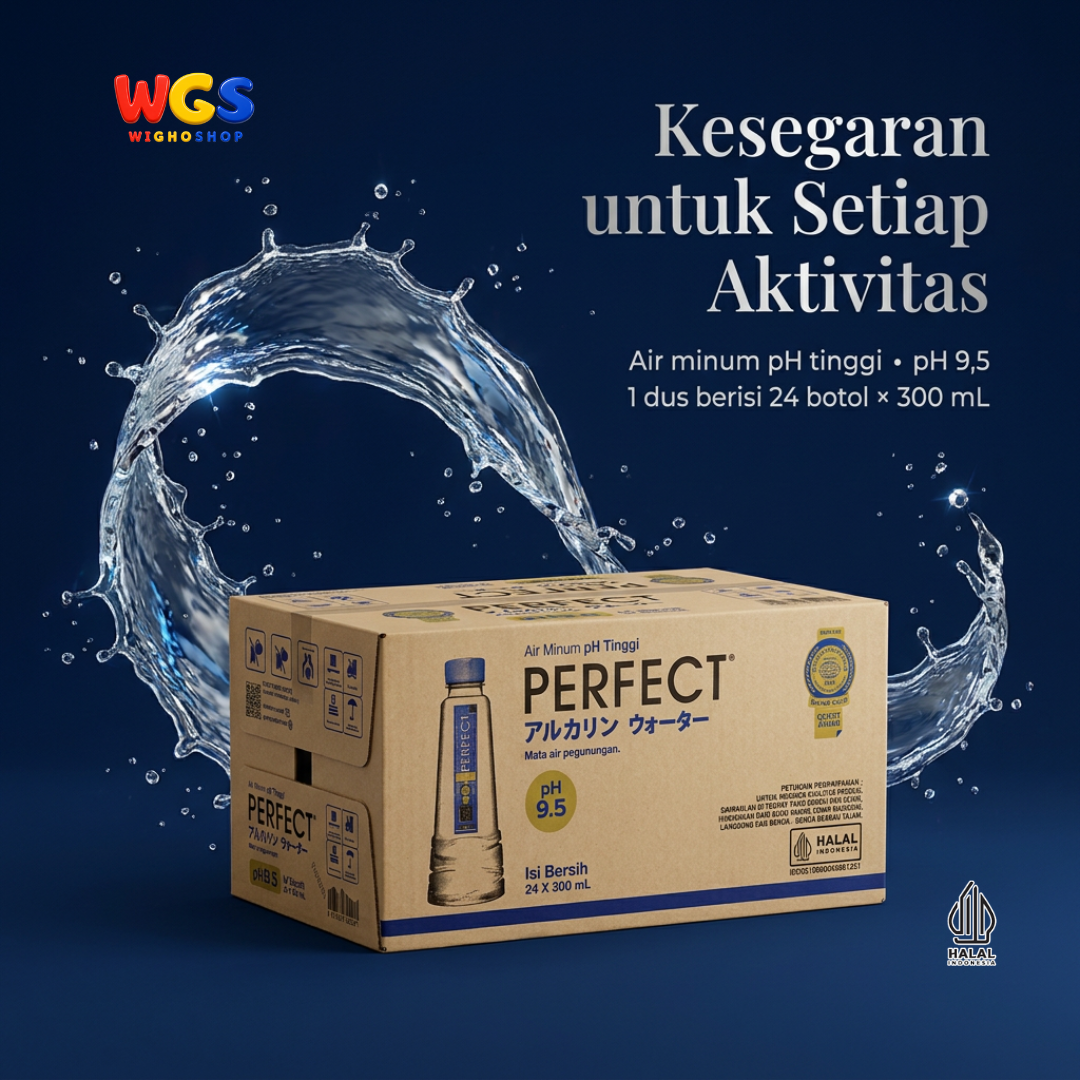 Perfect Alkaline Water 300ml x 24 Botol - Air Minum Alkali pH 9.5 1 Dus