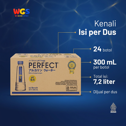 Perfect Alkaline Water 300ml x 24 Botol - Air Minum Alkali pH 9.5 1 Dus