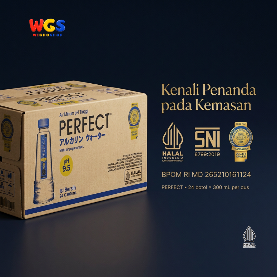 Perfect Alkaline Water 300ml x 24 Botol - Air Minum Alkali pH 9.5 1 Dus