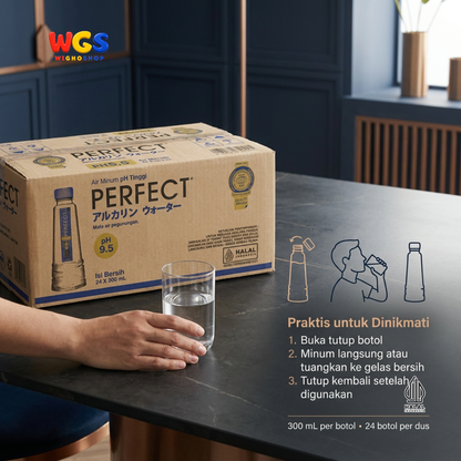 Perfect Alkaline Water 300ml x 24 Botol - Air Minum Alkali pH 9.5 1 Dus