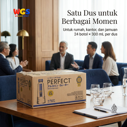 Perfect Alkaline Water 300ml x 24 Botol - Air Minum Alkali pH 9.5 1 Dus