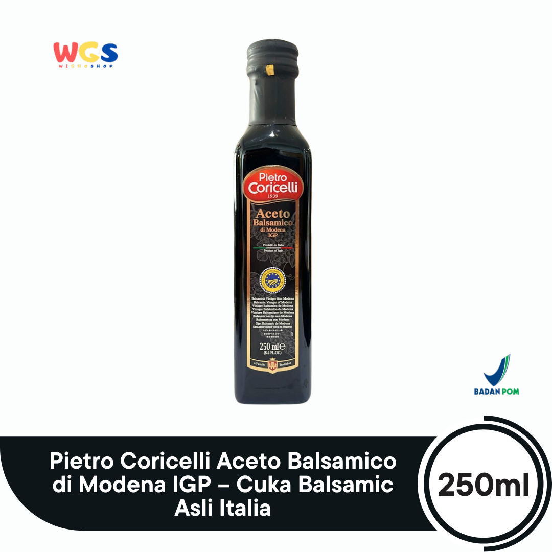 Pietro Coricelli Aceto Balsamico di Modena IGP 250ml – Cuka Balsamic Asli Italia