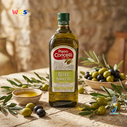 Pietro Coricelli Olive Pomace Oil 1L - Minyak Zaitun Pomace Halal untuk Masak, Baking & Deep Frying