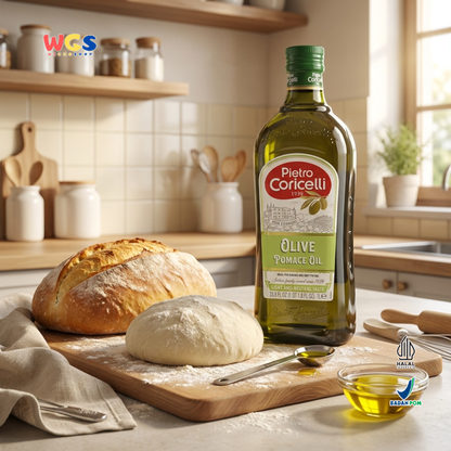 Pietro Coricelli Olive Pomace Oil 1L - Minyak Zaitun Pomace Halal untuk Masak, Baking & Deep Frying
