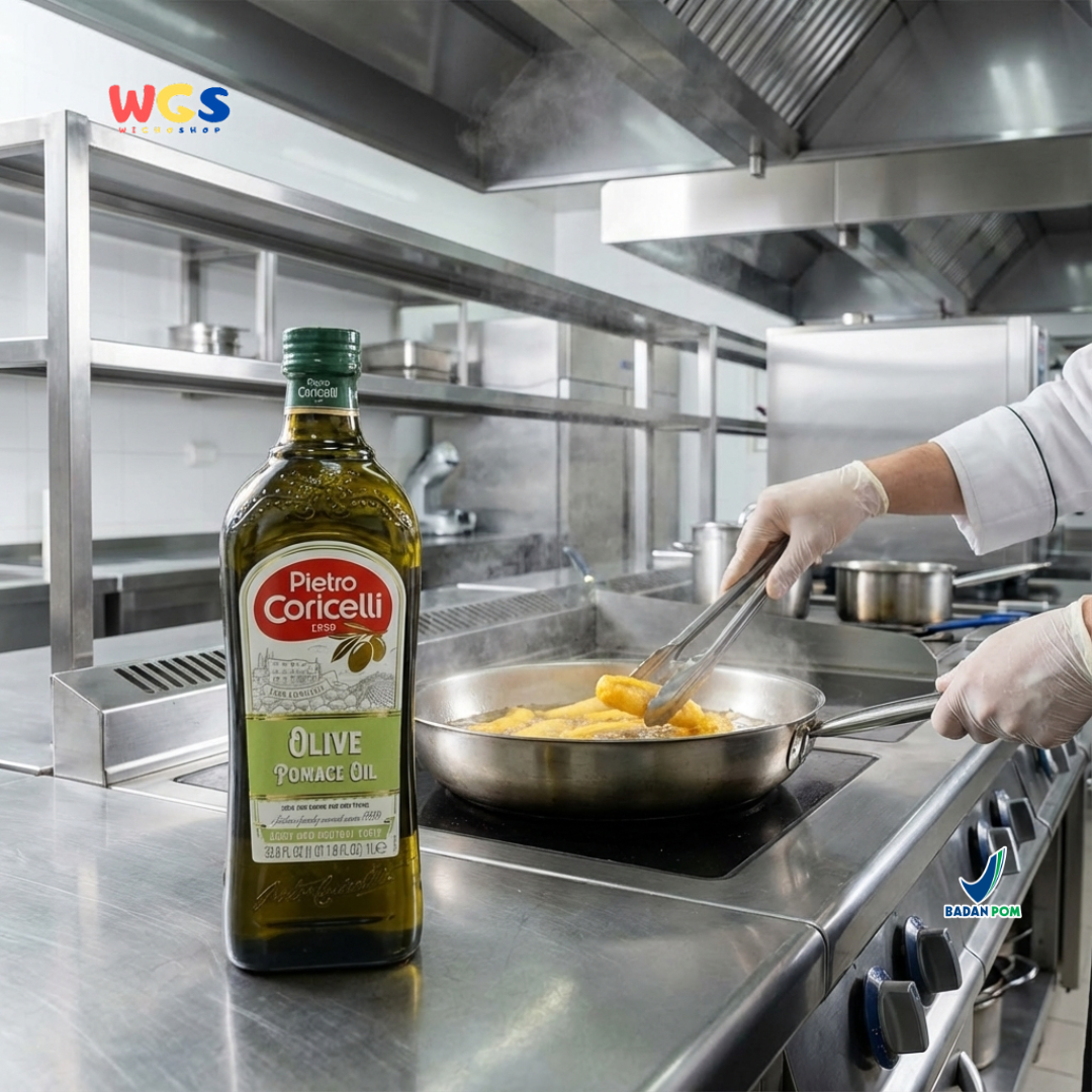 Pietro Coricelli Olive Pomace Oil 1L – Minyak Zaitun untuk Menggoreng & Memasak Suhu Tinggi