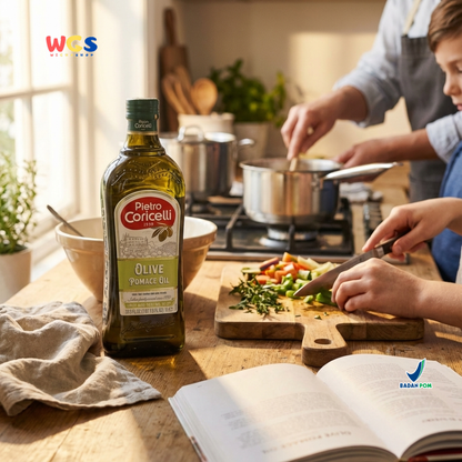 Pietro Coricelli Olive Pomace Oil 1L – Minyak Zaitun untuk Menggoreng & Memasak Suhu Tinggi