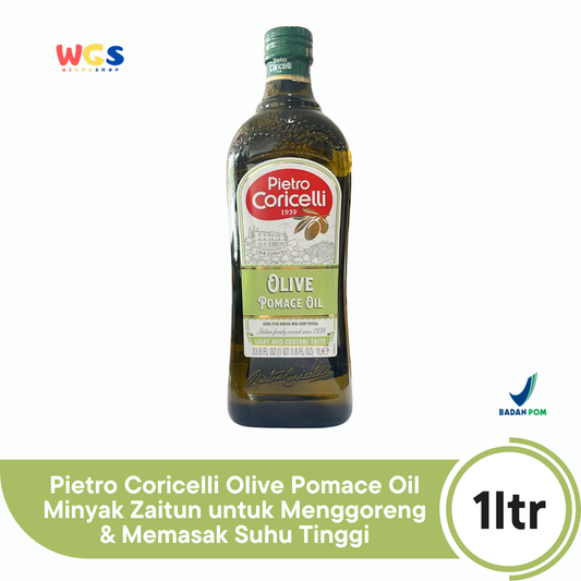 Pietro Coricelli Olive Pomace Oil 1L – Minyak Zaitun untuk Menggoreng & Memasak Suhu Tinggi