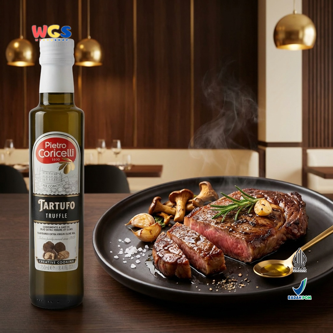 Pietro Coricelli Tartufo Truffle Extra Virgin Olive Oil 250ml - Minyak Zaitun Black Truffle Pasta Pizza Steak