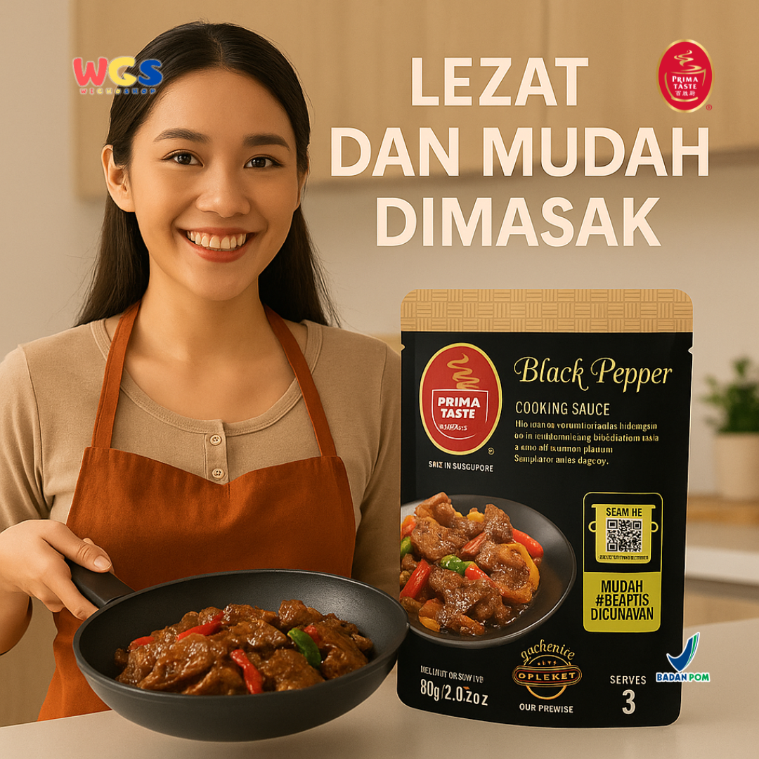 Prima Taste Black Pepper Cooking Sauce 80g - Saus Lada Hitam Siap Masak