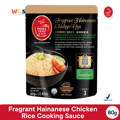 Prima Taste Fragrant Hainanese Chicken Rice Cooking Sauce 80g - Saus Masak Ayam Hainan