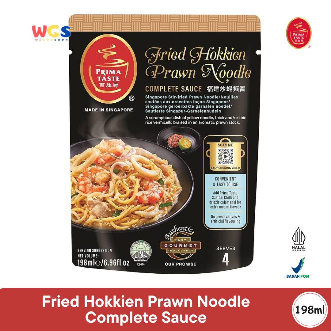 Prima Taste Fried Hokkien Prawn Noodle Complete Sauce 198ml – Bumbu Otentik Singapura