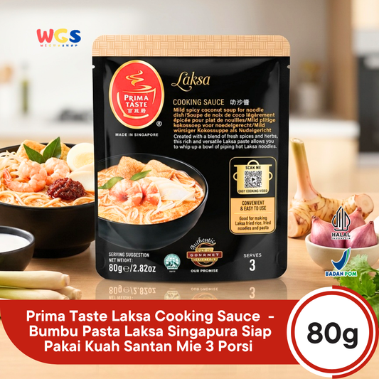 Prima Taste Laksa Cooking Sauce 80g - Bumbu Pasta Laksa Singapura Siap Pakai Kuah Santan Mie 3 Porsi