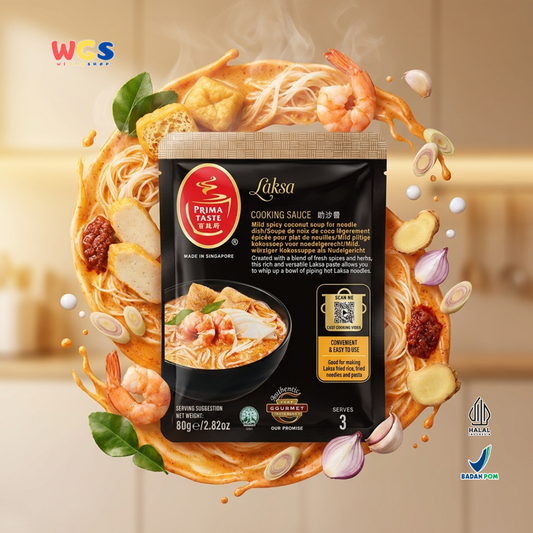 Prima Taste Laksa Cooking Sauce 80g - Bumbu Pasta Laksa Singapura Siap Pakai Kuah Santan Mie 3 Porsi