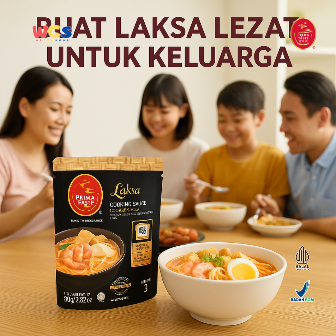 Prima Taste Laksa Cooking Sauce 80g – Bumbu Laksa Otentik Singapura untuk 2-3 Porsi