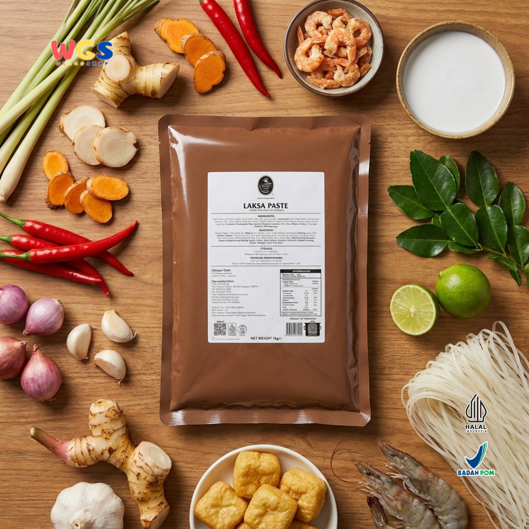Prima Taste Laksa Paste 1kg - Bumbu Laksa Singapura Siap Pakai Kuah Mie Laksa Seafood Restoran Catering