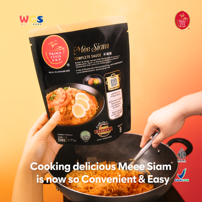 Prima Taste Mee Siam Complete Sauce 250g - Bumbu Instan Asam Manis Pedas Halal 3 Porsi