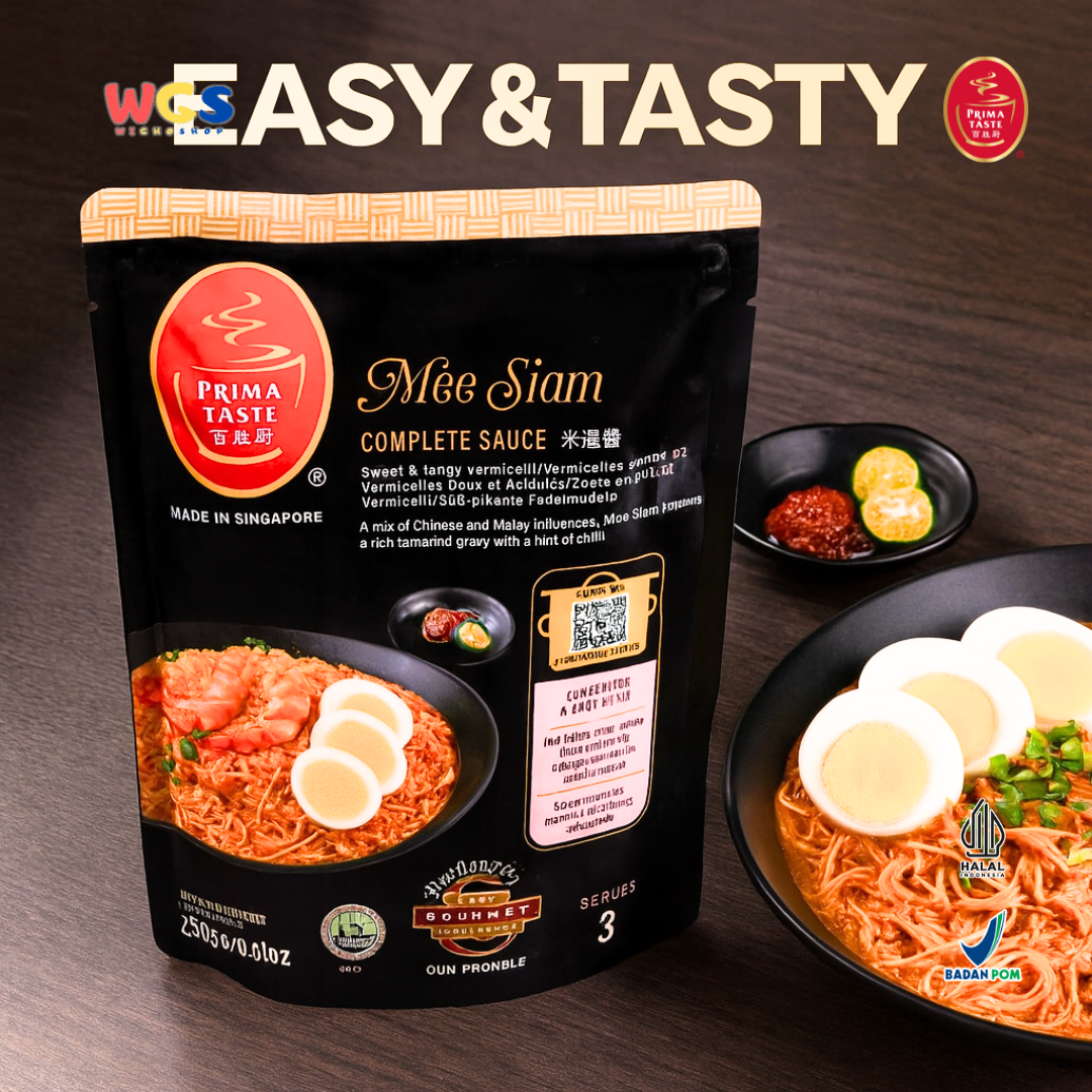 Prima Taste Mee Siam Complete Sauce 250g - Bumbu Instan Asam Manis Pedas Halal 3 Porsi