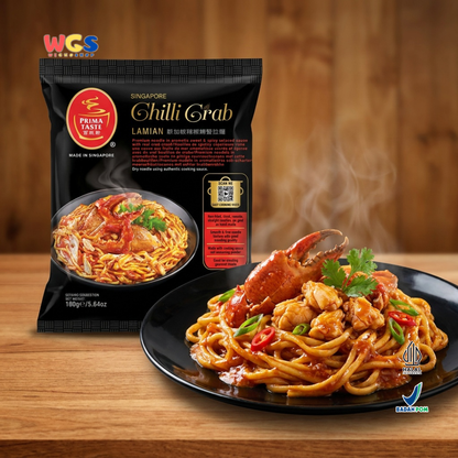 Prima Taste Singapore Chilli Crab Lamian 160g - Mi Instan Rasa Kepiting Pedas Manis Non Fried Seafood