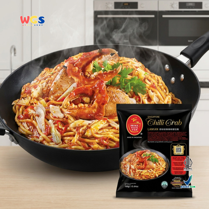 Prima Taste Singapore Chilli Crab Lamian 160g - Mi Instan Rasa Kepiting Pedas Manis Non Fried Seafood