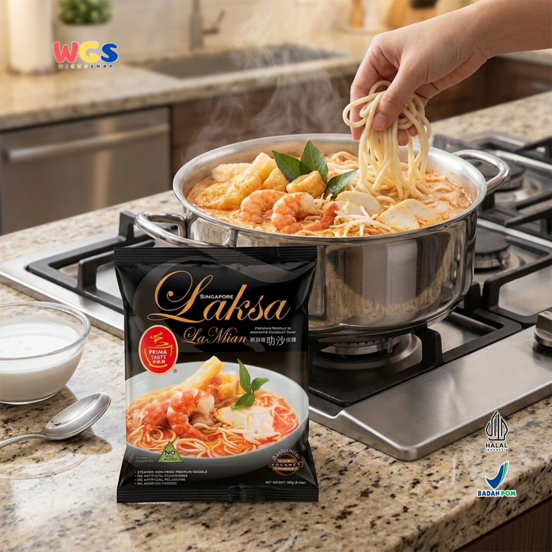 Prima Taste Singapore Laksa Lamian Premium Noodle in Coconut Soup 185g 