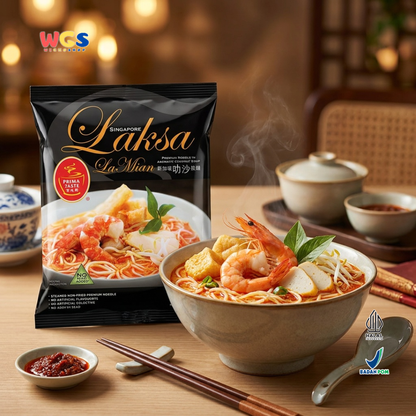 Prima Taste Singapore Laksa Lamian Premium Noodle in Coconut Soup 185g 